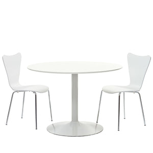 ModwayModway Ernie Dining Side Chair EEI-537 EEI-537-WHI- BetterPatio.com