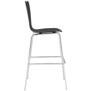 ModwayModway Ernie Wood Bar Stool EEI-538 EEI-538-BLK- BetterPatio.com