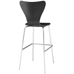 ModwayModway Ernie Wood Bar Stool EEI-538 EEI-538-BLK- BetterPatio.com