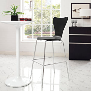 ModwayModway Ernie Wood Bar Stool EEI-538 EEI-538-BLK- BetterPatio.com