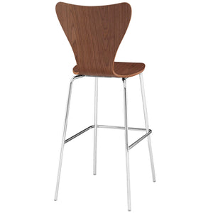 ModwayModway Ernie Wood Bar Stool EEI-538 EEI-538-WAL- BetterPatio.com