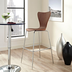 ModwayModway Ernie Wood Bar Stool EEI-538 EEI-538-WAL- BetterPatio.com