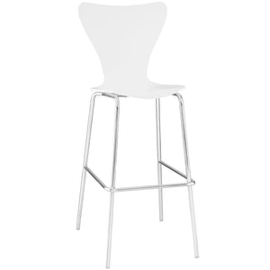 ModwayModway Ernie Wood Bar Stool EEI-538 EEI-538-WHI- BetterPatio.com