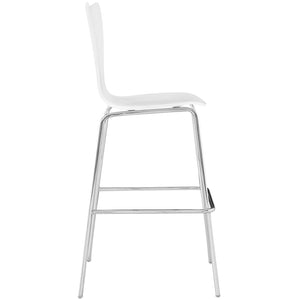 ModwayModway Ernie Wood Bar Stool EEI-538 EEI-538-WHI- BetterPatio.com