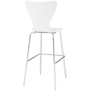 ModwayModway Ernie Wood Bar Stool EEI-538 EEI-538-WHI- BetterPatio.com