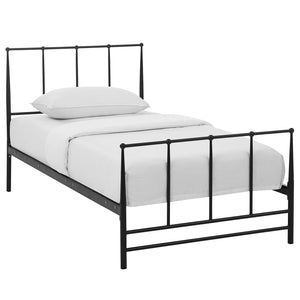 ModwayModway Estate Twin Bed MOD-5480 MOD-5480-BRN- BetterPatio.com