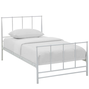 ModwayModway Estate Twin Bed MOD-5480 MOD-5480-WHI- BetterPatio.com