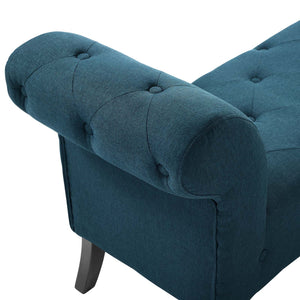 ModwayModway Evince Button Tufted Accent Upholstered Fabric Bench EEI-3578 EEI-3578-BLU- BetterPatio.com