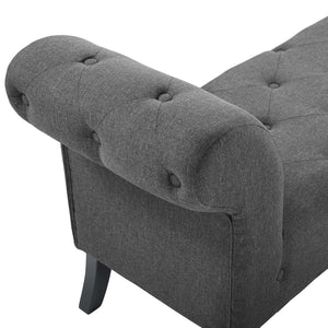 ModwayModway Evince Button Tufted Accent Upholstered Fabric Bench EEI-3578 EEI-3578-GRY- BetterPatio.com