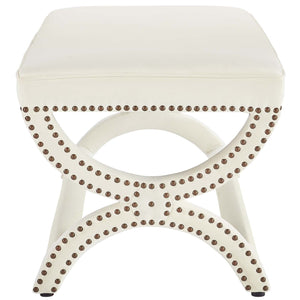 ModwayModway Expound Upholstered Nailhead Trim Performance Velvet Bench EEI-3069 EEI-3069-IVO- BetterPatio.com