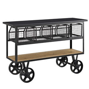 ModwayModway Fairground Serving Stand EEI-2642 EEI-2642-BRN- BetterPatio.com