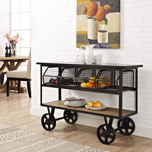 ModwayModway Fairground Serving Stand EEI-2642 EEI-2642-BRN- BetterPatio.com