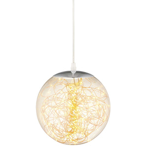 ModwayModway Fairy 12" Amber Glass Globe Ceiling Light Pendant Chandelier EEI-2927 EEI-2927- BetterPatio.com