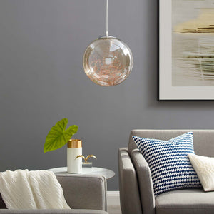 ModwayModway Fairy 8" Amber Glass Globe Ceiling Light Pendant Chandelier EEI-2926 EEI-2926- BetterPatio.com