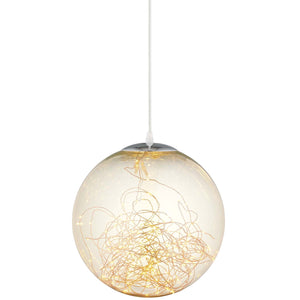 ModwayModway Fairy 8" Amber Glass Globe Ceiling Light Pendant Chandelier EEI-2926 EEI-2926- BetterPatio.com