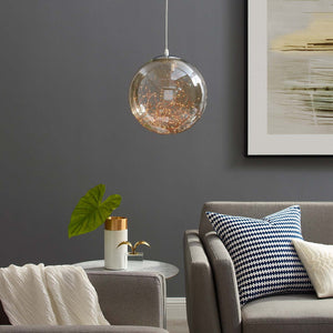 ModwayModway Fairy 8" Amber Glass Globe Ceiling Light Pendant Chandelier EEI-2926 EEI-2926- BetterPatio.com