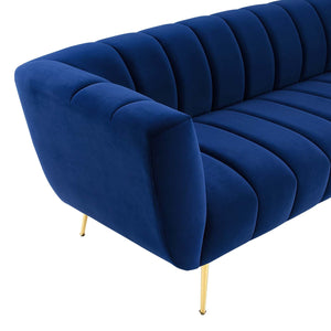 ModwayModway Favour Channel Tufted Performance Velvet Sofa EEI-4406 EEI-4406-NAV- BetterPatio.com