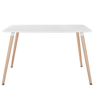 ModwayModway Field Rectangle Dining Table EEI-1056 EEI-1056-WHI- BetterPatio.com