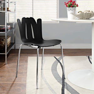 ModwayModway Flare Dining Side Chair EEI-1496 EEI-1496-BLK- BetterPatio.com