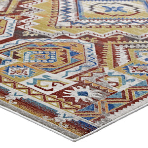 ModwayModway Florita Distressed Southwestern Aztec 5x8 Area Rug R-1120-58 R-1120A-58- BetterPatio.com