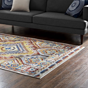 ModwayModway Florita Distressed Southwestern Aztec 5x8 Area Rug R-1120-58 R-1120A-58- BetterPatio.com