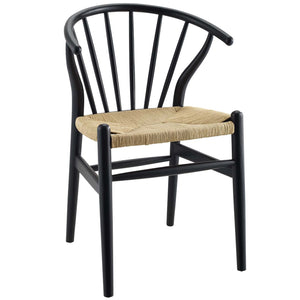 ModwayModway Flourish Spindle Wood Dining Side Chair Set of 2 EEI-4168 EEI-4168-BLK- BetterPatio.com