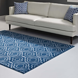 ModwayModway Frame Transitional Moroccan Trellis 5x8 Area Rug R-1130-58 R-1130B-58- BetterPatio.com