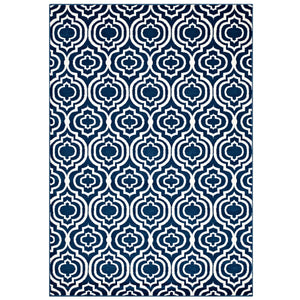 ModwayModway Frame Transitional Moroccan Trellis 5x8 Area Rug R-1130-58 R-1130C-58- BetterPatio.com