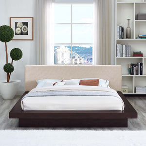 ModwayModway Freja Queen Fabric Platform Bed MOD-5721 MOD-5721-CAP-BEI-SET- BetterPatio.com