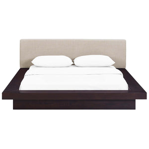 ModwayModway Freja Queen Fabric Platform Bed MOD-5721 MOD-5721-CAP-BEI-SET- BetterPatio.com