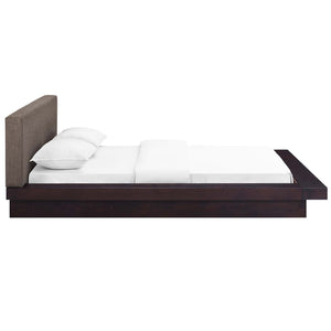 ModwayModway Freja Queen Fabric Platform Bed MOD-5721 MOD-5721-CAP-BRN-SET- BetterPatio.com