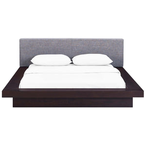 ModwayModway Freja Queen Fabric Platform Bed MOD-5721 MOD-5721-CAP-GRY-SET- BetterPatio.com