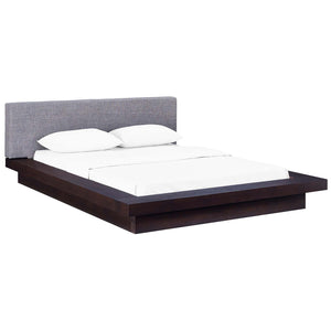 ModwayModway Freja Queen Fabric Platform Bed MOD-5721 MOD-5721-CAP-GRY-SET- BetterPatio.com