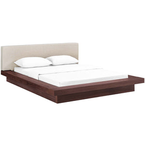 ModwayModway Freja Queen Fabric Platform Bed MOD-5721 MOD-5721-WAL-BEI-SET- BetterPatio.com