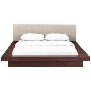 ModwayModway Freja Queen Fabric Platform Bed MOD-5721 MOD-5721-WAL-BEI-SET- BetterPatio.com