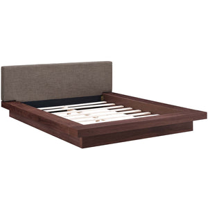 ModwayModway Freja Queen Fabric Platform Bed MOD-5721 MOD-5721-WAL-BRN-SET- BetterPatio.com