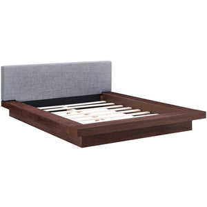 ModwayModway Freja Queen Fabric Platform Bed MOD-5721 MOD-5721-WAL-GRY-SET- BetterPatio.com