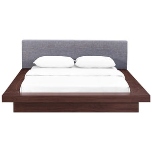 ModwayModway Freja Queen Fabric Platform Bed MOD-5721 MOD-5721-WAL-GRY-SET- BetterPatio.com