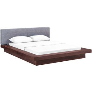 ModwayModway Freja Queen Fabric Platform Bed MOD-5721 MOD-5721-WAL-GRY-SET- BetterPatio.com