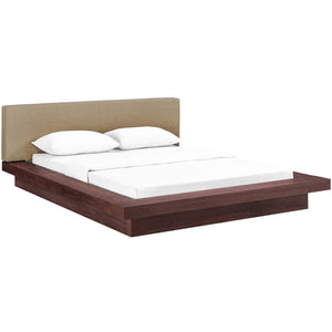 ModwayModway Freja Queen Fabric Platform Bed MOD-5721 MOD-5721-WAL-LAT-SET- BetterPatio.com