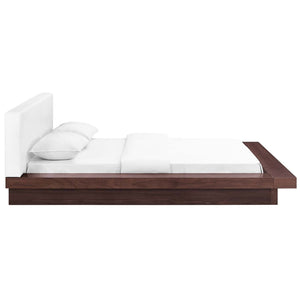 ModwayModway Freja Queen Vinyl Platform Bed MOD-5722 MOD-5722-WAL-WHI-SET- BetterPatio.com