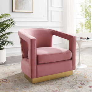 ModwayModway Frolick Performance Velvet Armchair EEI-3888 EEI-3888-DUS- BetterPatio.com