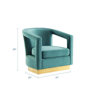 ModwayModway Frolick Performance Velvet Armchair EEI-3888 EEI-3888-MIN- BetterPatio.com