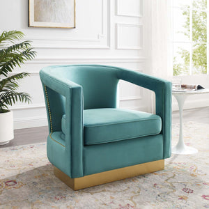 ModwayModway Frolick Performance Velvet Armchair EEI-3888 EEI-3888-MIN- BetterPatio.com