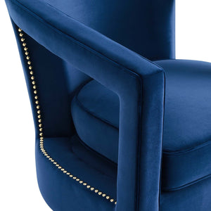 ModwayModway Frolick Performance Velvet Armchair EEI-3888 EEI-3888-NAV- BetterPatio.com