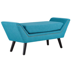 ModwayModway Gambol Upholstered Fabric Bench EEI-2575 EEI-2575-PUR- BetterPatio.com