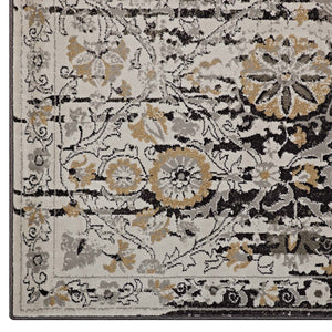 ModwayModway Ganesa Distressed Diamond Floral Lattice 5x8 Area Rug R-1108-58 R-1108A-58- BetterPatio.com