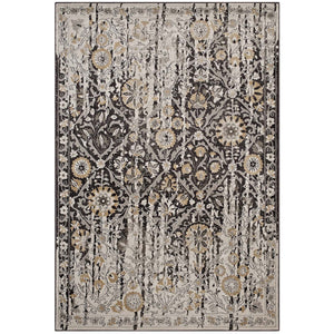 ModwayModway Ganesa Distressed Diamond Floral Lattice 5x8 Area Rug R-1108-58 R-1108A-58- BetterPatio.com