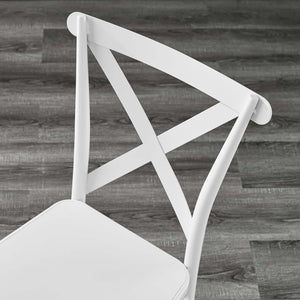 ModwayModway Gear Metal Dining Chairs - Set of 2 EEI-4760 EEI-4760-WHI- BetterPatio.com