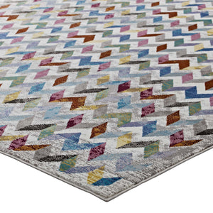 ModwayModway Gemma Chevron Mosaic 4x6 Area Rug R-1093-46 R-1093A-46- BetterPatio.com